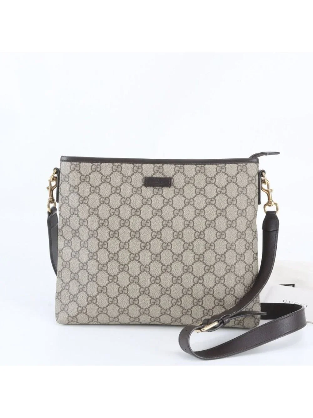 Gucci GG Supreme Leather Shoulder Bag Crossbody Messenger Business